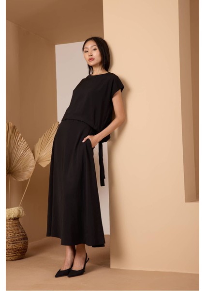 Siyah Salaş Modal Dokuma Yelek