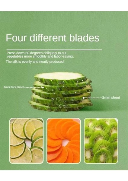 Çok Renkli Paslanmaz Çelik 3 Bıçaklı Rende ve Mandolin Doğrayıcı