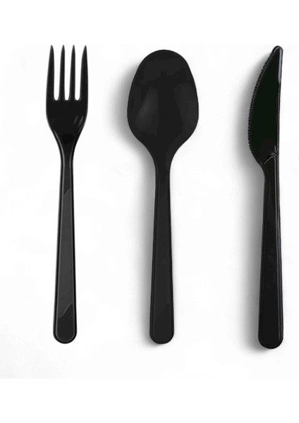 Plastik 10LU Set Çatal Bıçak Kaşık Kullan At