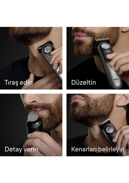 Sakal Düzeltici Series 9 +7 Berber Ekipmanları, 52 Uzunluk, Problade, Siyah indirimleri