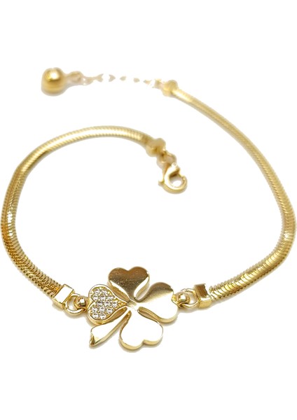 Yonca Bileklik Künye 14 Ayar Altın Hd Videolu