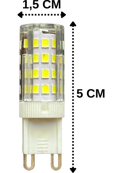 (1 Adet) Heka 5W (37W) 6500K (Beyaz Işık) G9 Duylu Dim Edilebilir LED Kapsül Ampul fiyatları