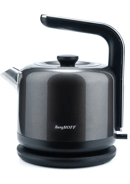 Koyu Gri 1.7l Metalik Su Isıtıcısı, Şık ve Dayanıklı Tasarım