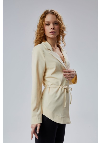 Limited Edition Kruvaze Yaka Vatkalı Gömlek Ceket