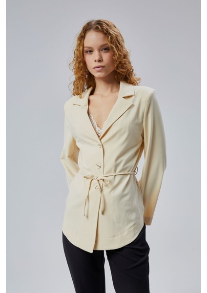 Limited Edition Kruvaze Yaka Vatkalı Gömlek Ceket