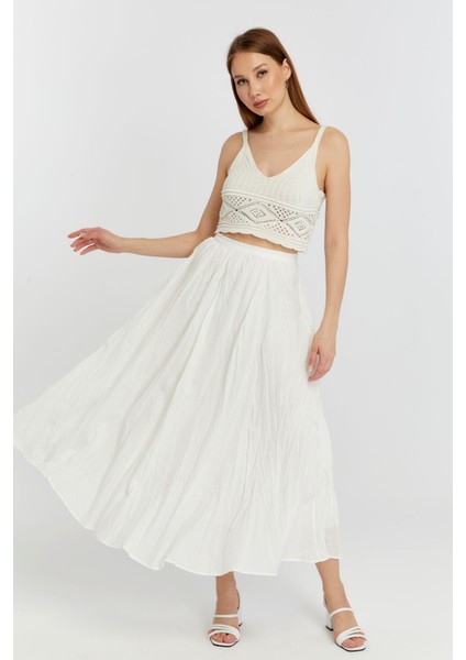 Ekru Krinkıl Vual Etek