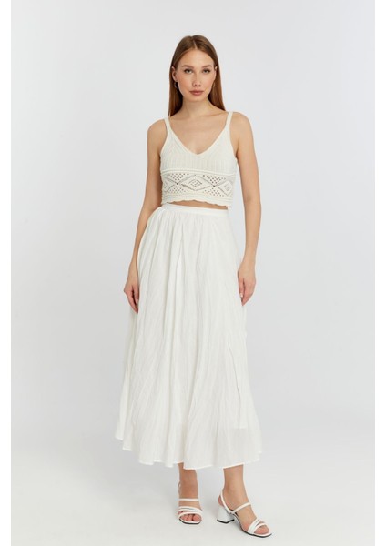 Ekru Krinkıl Vual Etek