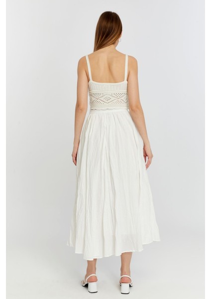 Ekru Krinkıl Vual Etek