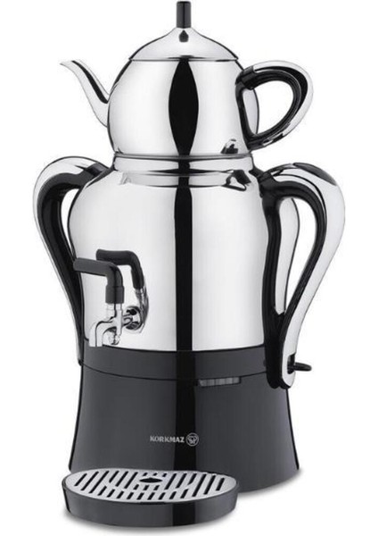 Inox Krom Semaver, 2 Kişilik, Renkli, Dayanıklı, Şık ve Pratik Kullanım