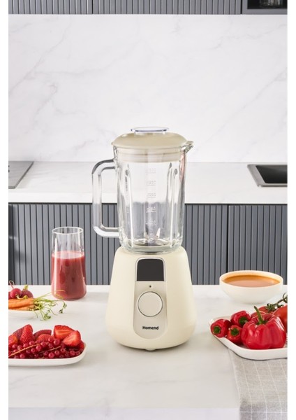 Krem Renkli Vintage Stil Masa Blenderi, Şık ve Kullanışlı Tasarım