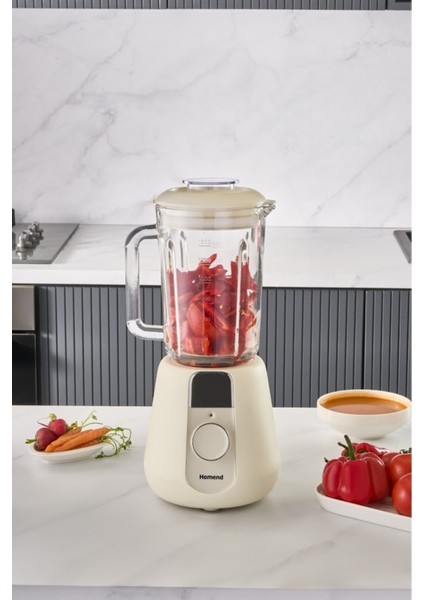 Krem Renkli Vintage Stil Masa Blenderi, Şık ve Kullanışlı Tasarım