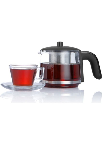 Şık Siyah Cam Demlikli Çay Makinesi, Modern ve Kullanışlı Tasarım modelleri