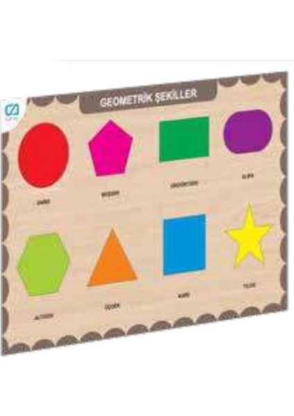 Ahşap Geometrik Şekiller Eğitici Set