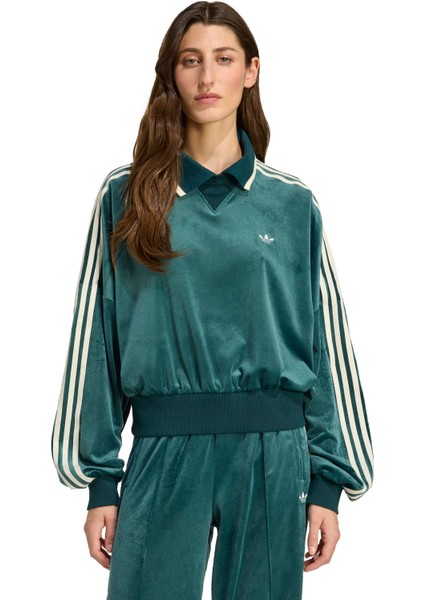 Markali Adidas Lıberty Sweat Kadın Yeşil Sweatshirt JW5274