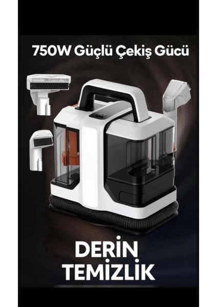 Beyaz Çift Hazneli Halı ve Koltuk Yıkama Makinesi, Yastık Temizleme Aracı