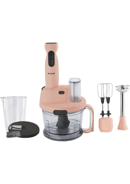 700W Çok Amaçlı Pembe Blender Seti, Güçlü ve Şık Tasarım