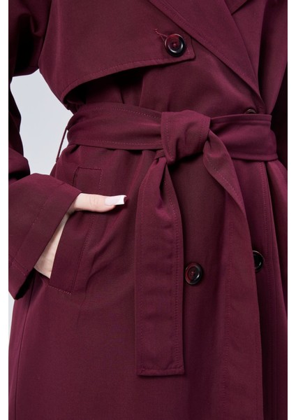 Kadın Oversize Astarlı Trençkot