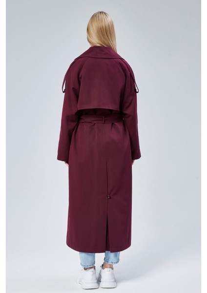 Kadın Oversize Astarlı Trençkot