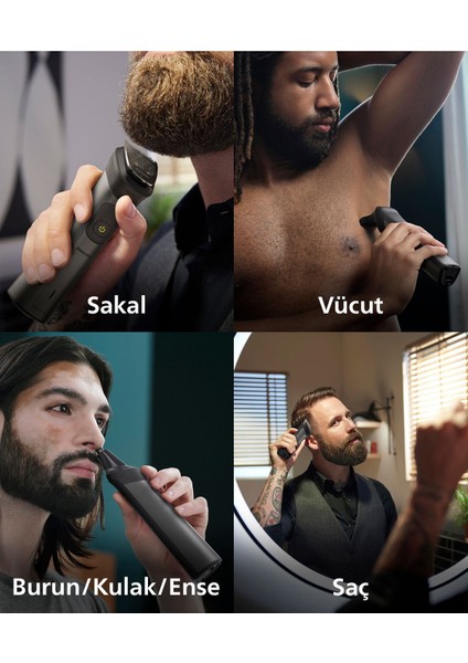 12'li Erkek Çok Amaçlı Bakım Seti, Yüz, Saç, Vücut, Islak/kuru Kullanım fiyatları