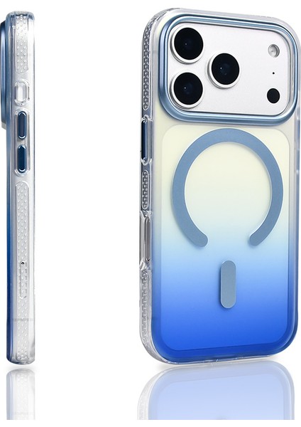 Apple iPhone 17 Pro Kılıf M-Safe Şarj Özellikli Transparan Renk Geçişli Zore Toros Kapak fiyatları