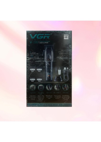 Siyah Profesyonel Saç Tıraş Makinesi V-269, Kesim ve Bakım Için Ideal Seçenek fiyatları
