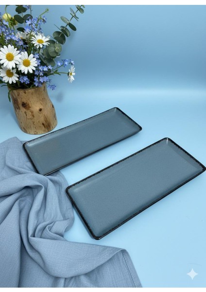Moderna 2 Parça 35 x 15 cm Tavuk Dünyası Sunum Tabağı ( Amblemli )