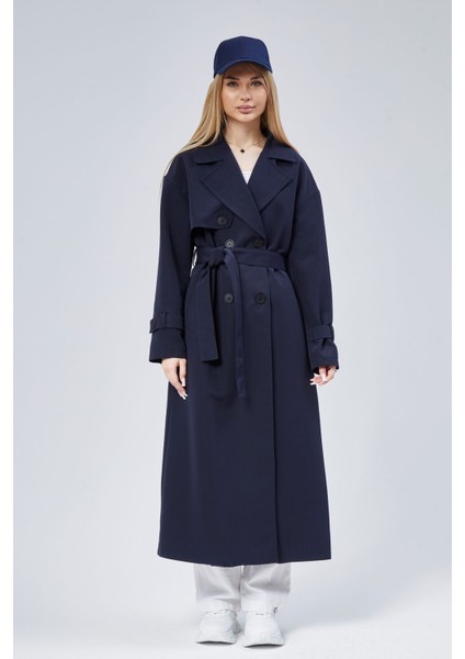 Oversize Rüzgarlık Detaylı Trençkot