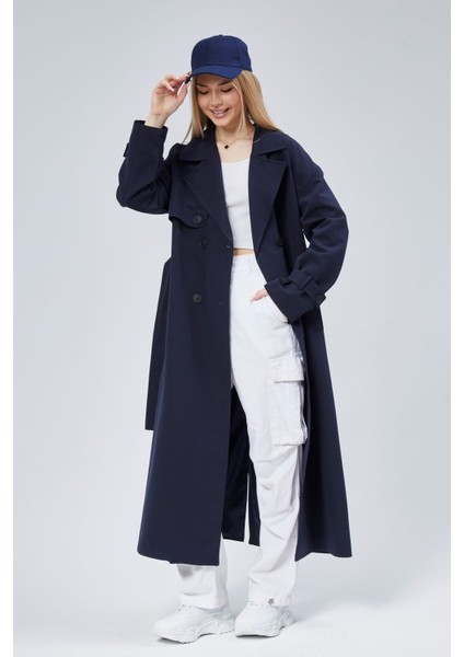 Oversize Rüzgarlık Detaylı Trençkot