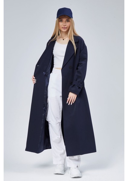 Oversize Rüzgarlık Detaylı Trençkot