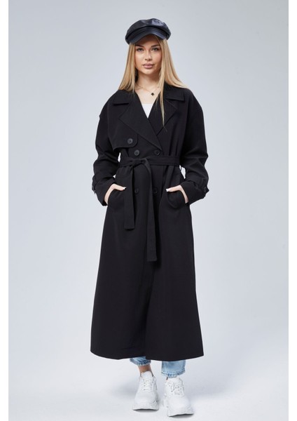 Oversize Rüzgarlık Detaylı Trençkot