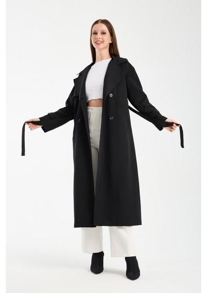 Oversize Rüzgarlık Detaylı Trençkot