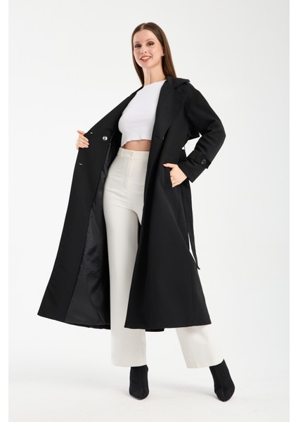 Oversize Rüzgarlık Detaylı Trençkot