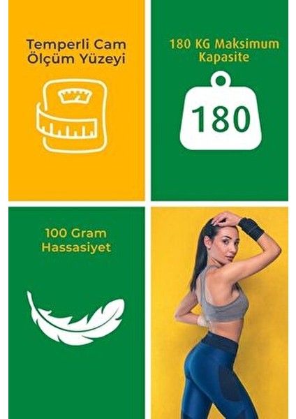 Vücut Analizli Baskül Siyah Cam LCD Ekran ile Yağ Ölçer Fonksiyonu