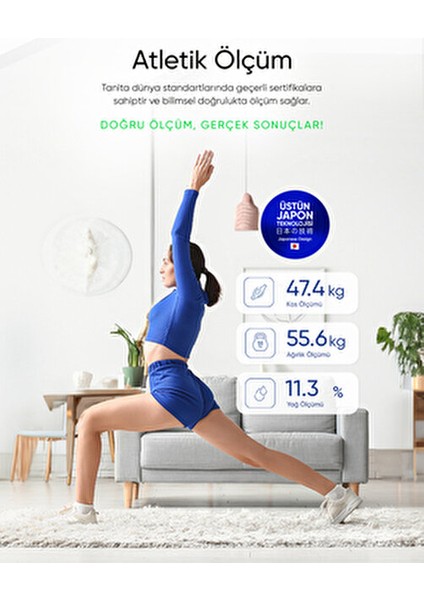 BC545N Innerscan Segmental Vücut Analiz Tartısı LCD Ekranlı Modern Tasarım indirimleri