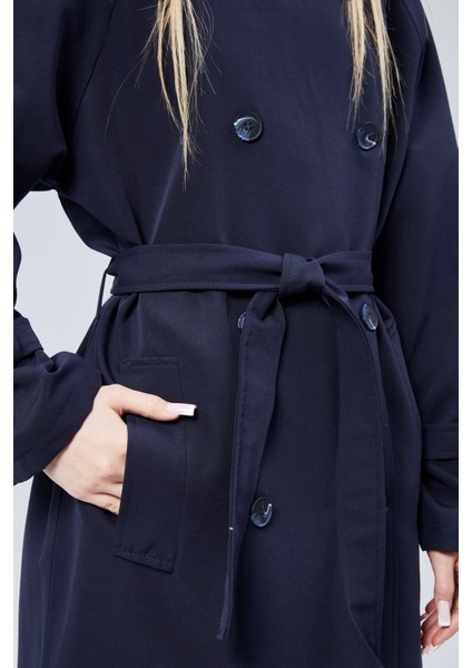 Kadın Oversize Kuşaklı Trençkot