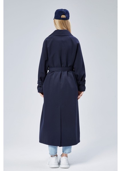 Kadın Oversize Kuşaklı Trençkot