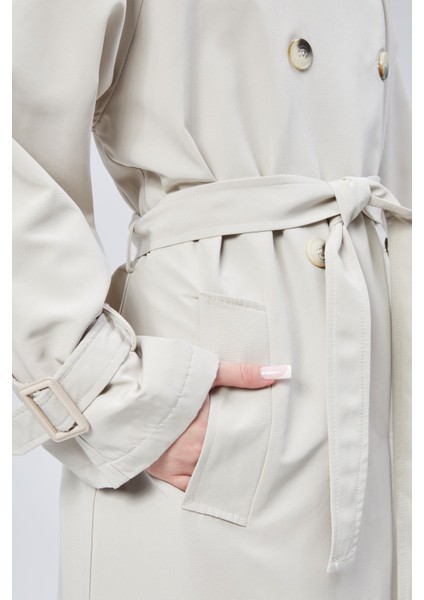 Kadın Oversize Kuşaklı Trençkot