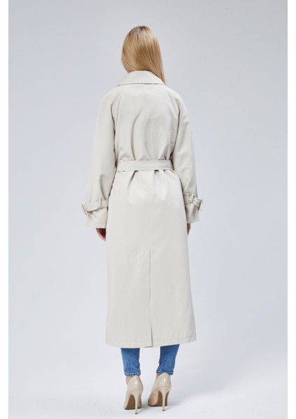 Kadın Oversize Kuşaklı Trençkot