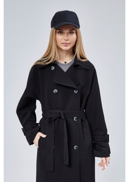 Kadın Oversize Kuşaklı Trençkot