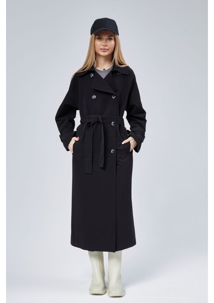 Kadın Oversize Kuşaklı Trençkot