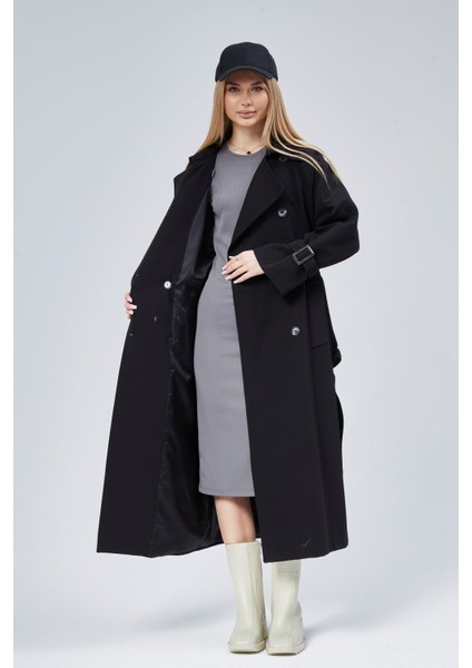 Kadın Oversize Kuşaklı Trençkot