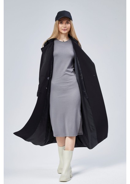 Kadın Oversize Kuşaklı Trençkot