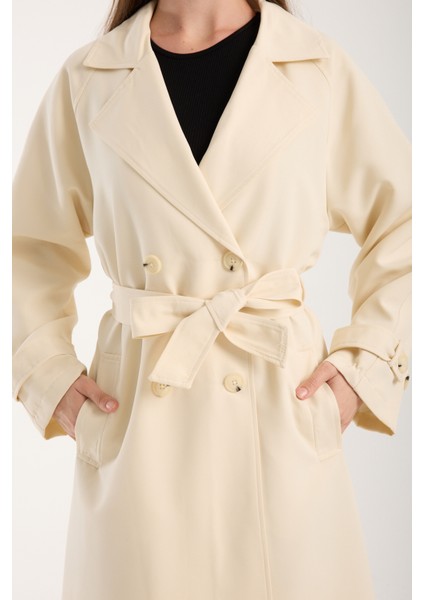 Kadın Oversize Astarlı Trençkot