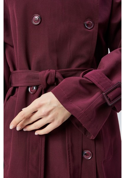 Kadın Oversize Kuşaklı Trençkot