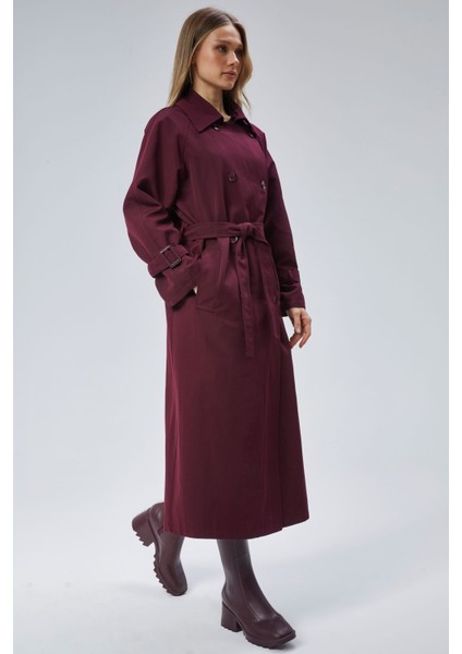 Kadın Oversize Kuşaklı Trençkot