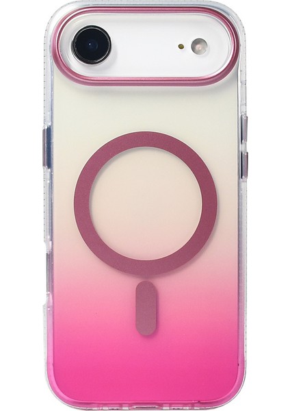 Apple iPhone 17 Air Kılıf M-Safe Şarj Özellikli Transparan Renk Geçişli Zore Toros Kapak