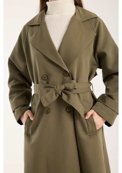 Kadın Oversize Astarlı Trençkot