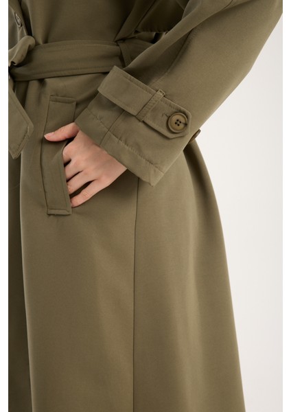 Kadın Oversize Astarlı Trençkot