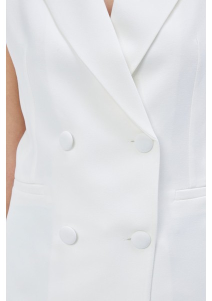 Kadın Uzun Kruvaze Dokuma Yelek