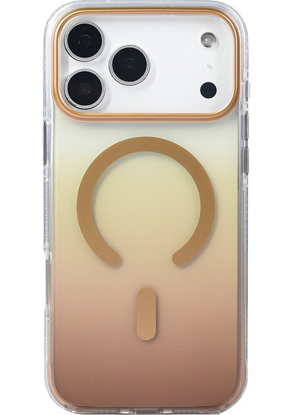 Apple iPhone 17 Pro Max Kılıf M-Safe Şarj Özellikli Transparan Renk Geçişli Toros Kapak modelleri